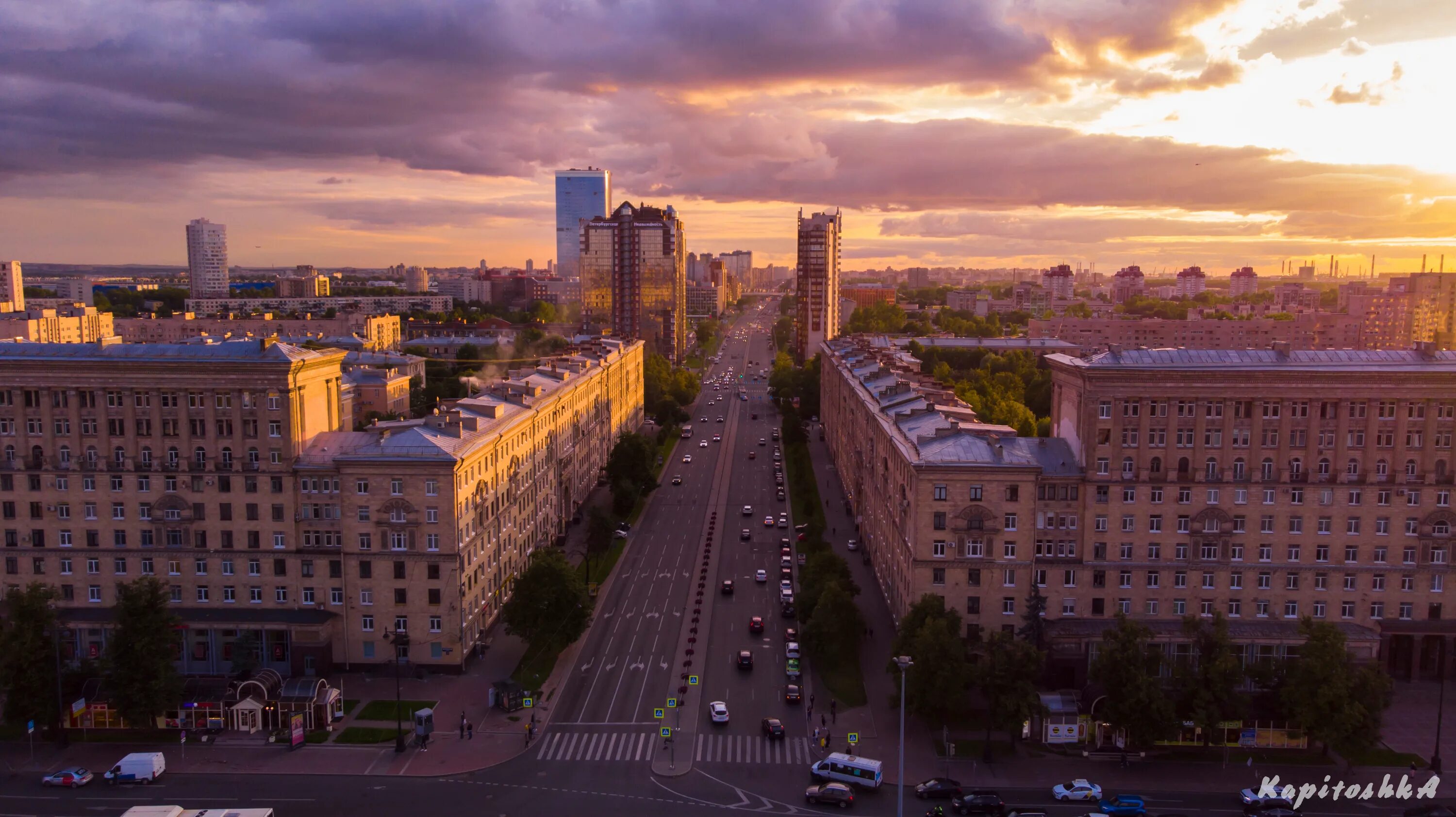 Распечатать фото ленинский проспект Санкт-Петербург, Ленинский проспект - Фото с высоты птичьего полета, съемка с кв