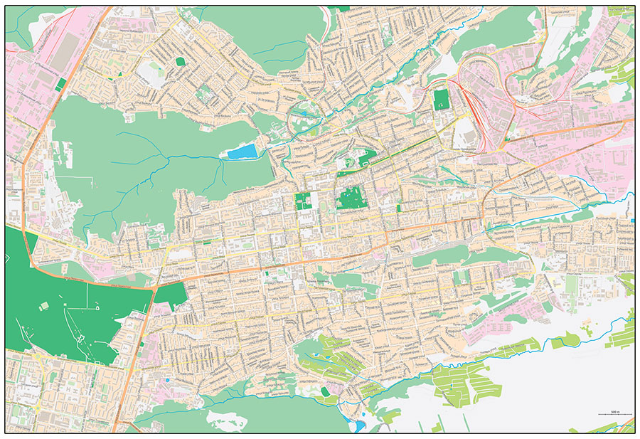 Распечатать фото ставрополь на карте Ставрополь. Центр - Города - Каталог Каталог векторных карт