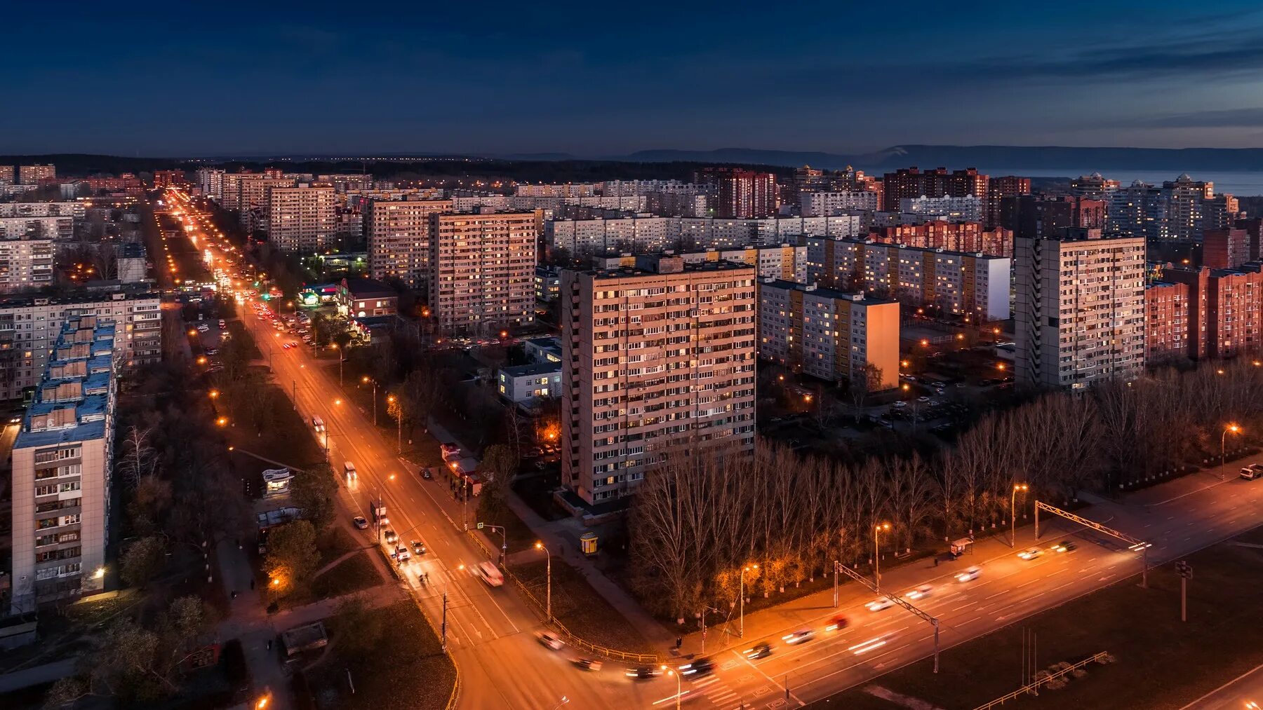 Распечатать фото тольятти Вечерний Тольятти с высоты. Часть 1. Автозаводский район. Ноябрь 2018: topbloger