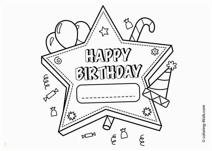 Распечатать картинку с днем рождения 25+ Amazing Picture of Happy Birthday Coloring Page - davemelillo.com Happy birt