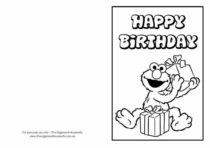 Распечатать картинку с днем рождения free printable elmo invites Printable Elmo Birthday Coloring Pages Coloring birt