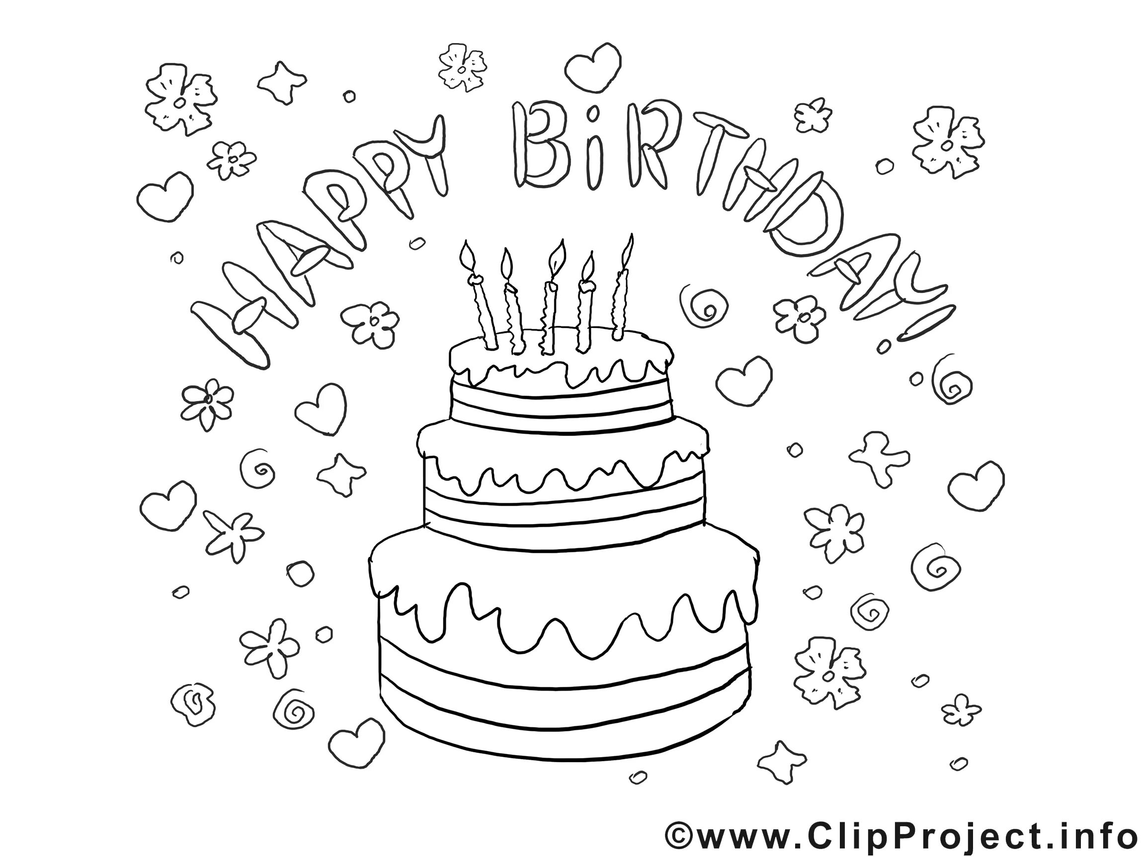 Распечатать картинку с днем рождения Coloring birthday cards, Birthday card printable, Birthday coloring pages