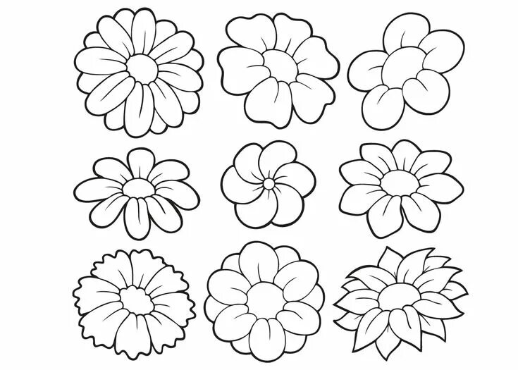 Распечатать красивые цветы для оформления 21 zomerbloemen kleurplaat images Flower pattern drawing, Roses drawing, Flower 