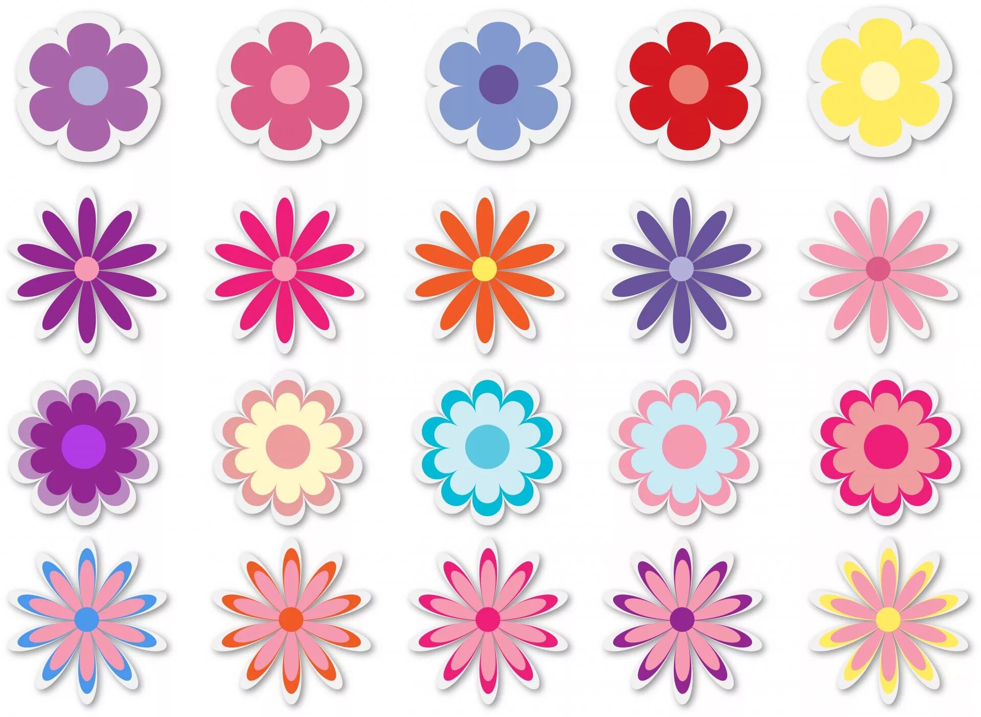 Распечатать красивые цветы для оформления Flowers,flower,stickers,pretty,colorful - free image from needpix.com