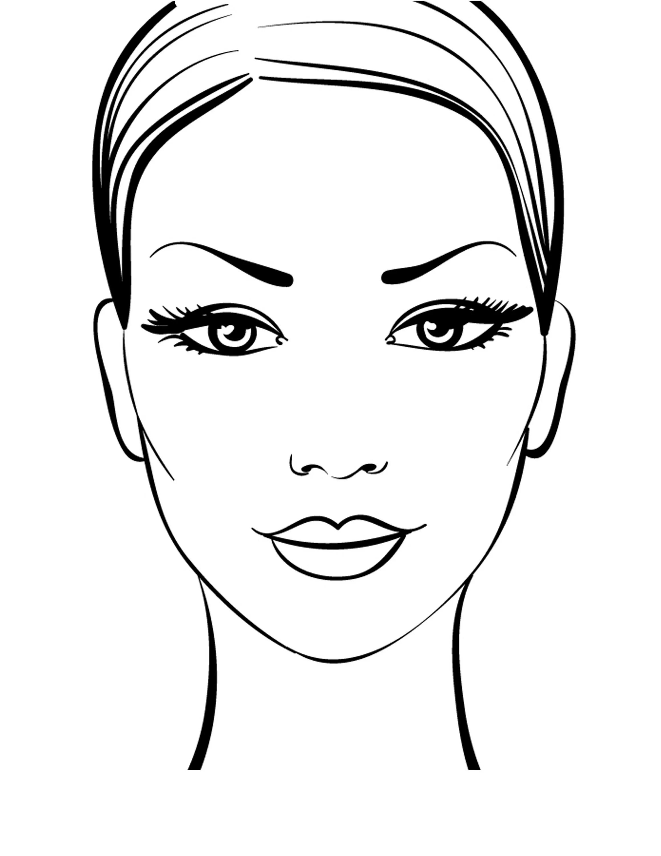 Распечатать лицо для макияжа Pin on Szkoła Makeup face charts, Makeup, Diy eye cream