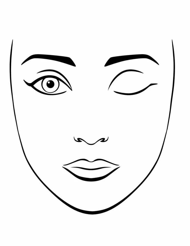 Распечатать лицо для макияжа Pin by Юлия Новик on Быстрое сохранение Face chart, Makeup face charts, Makeup c