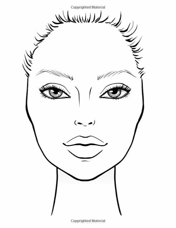 Распечатать лицо для макияжа Пин от пользователя Amanda Eastham на доске Face Charts & Templates Макияж шабло