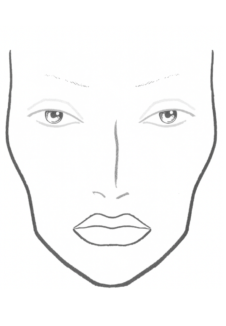 Распечатать лицо для макияжа Face Charts (Pack of 15) BROW ABILITY