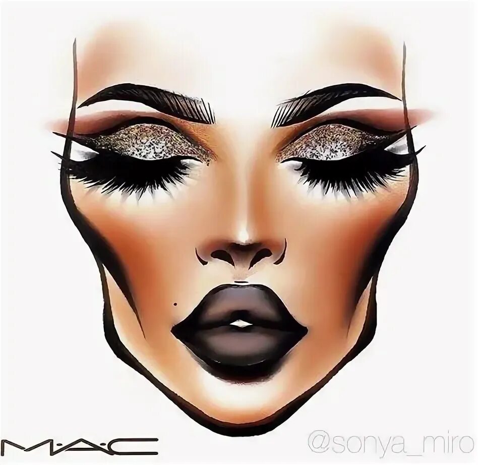 Распечатать макияж Discover Unique MAC Face Charts for Makeup Inspiration