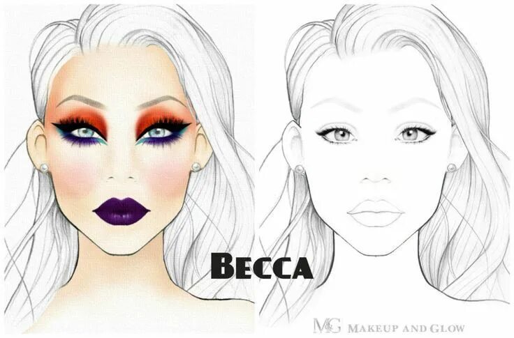 Распечатать макияж Free Printable Face Charts For Makeup - Makeup Vidalondon Check more at http://w