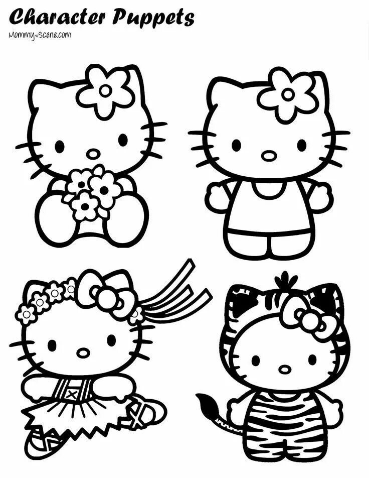 Распечатать маленькие фото Pin by nityasamarpan samarpan2010 on Diy crafts Hello kitty colouring pages, Hel