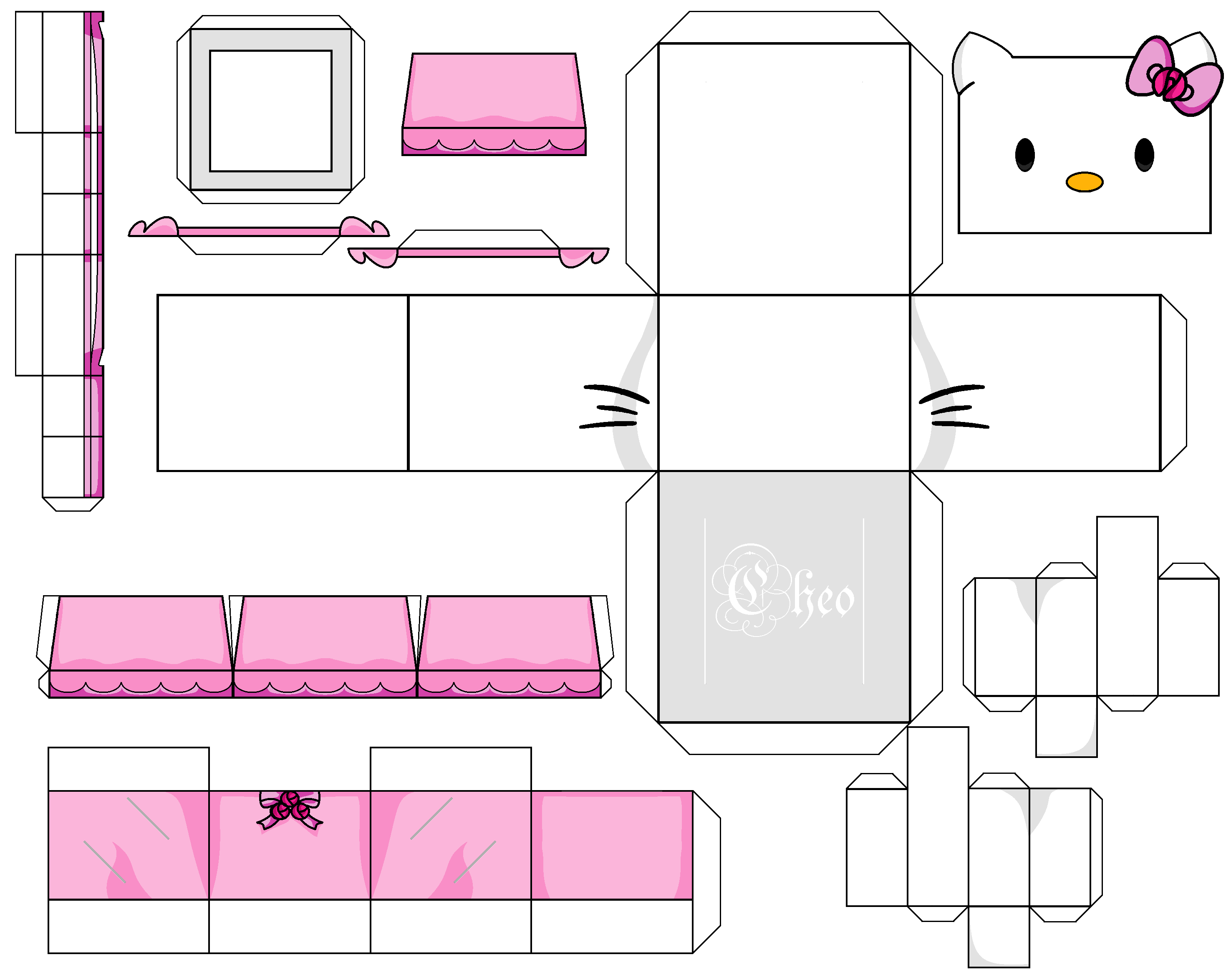 Распечатать самоделки Make your own Hello Kitty Hello kitty, Hello kitty collection, Hello kitty my me