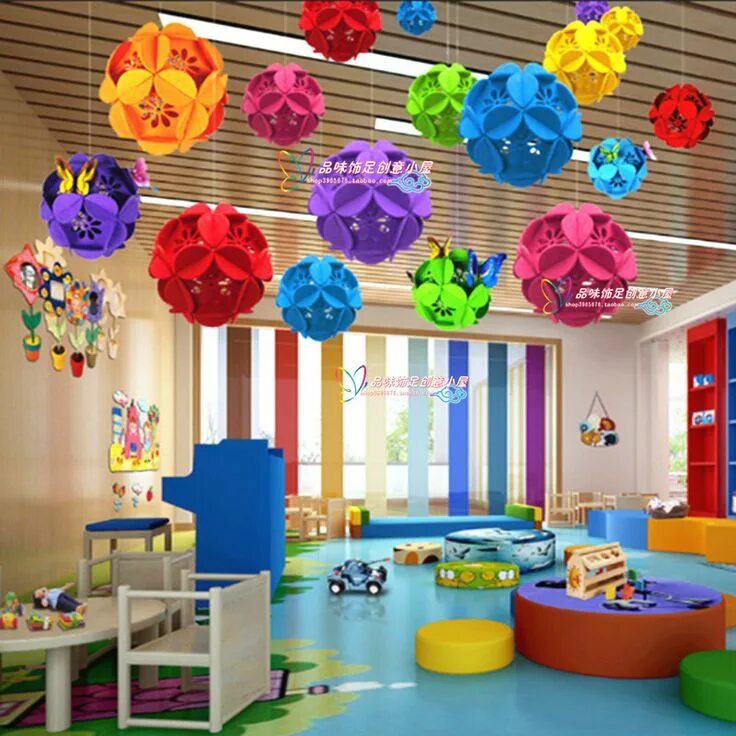 Распечатать центры детский сад оформление USD 5.34 Shopping mall decoration supplies store opening ceremony Ceiling ha. Cl