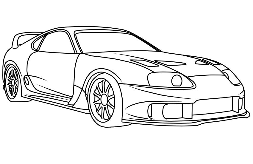 Распечатать тт машину с тюнингом Toyota Supra Mk4 - SketcHye