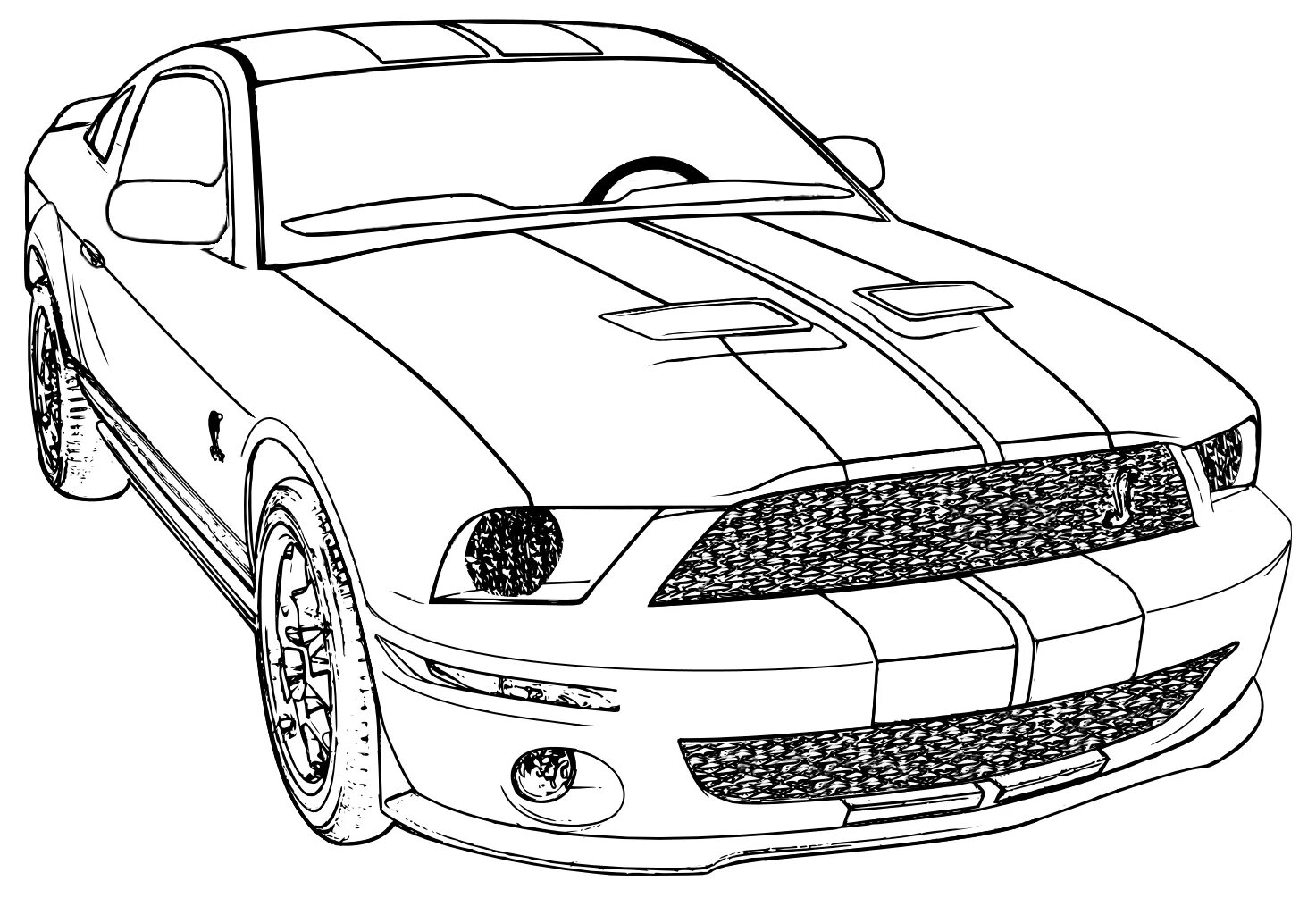 Распечатать тт машину с тюнингом 2006 Ford Mustang Coloring Page - Printable Coloring Pages Cars coloring pages, 