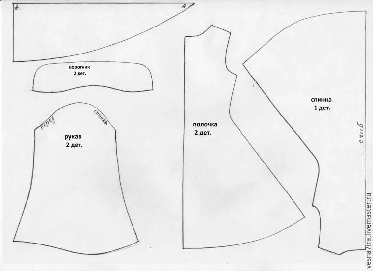 Распечатать выкройку для куклы шубку снегурочки Шьем текстильную куклу Куклы, Выкройки, Шитье
