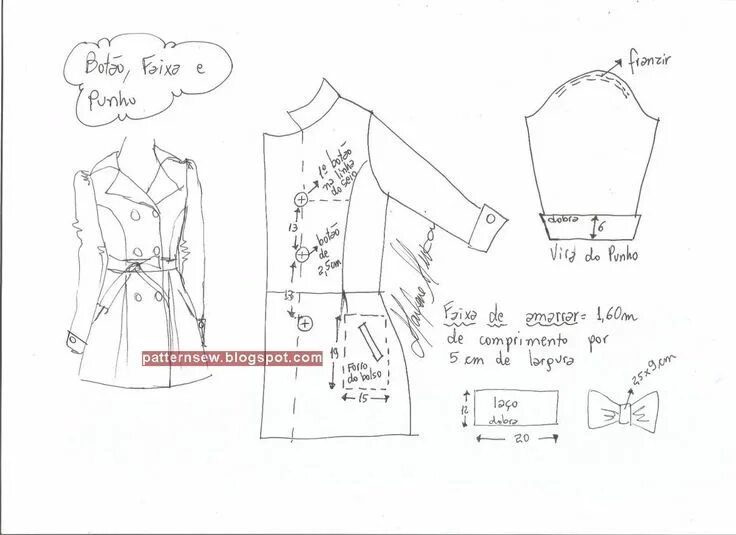 Распечатать женские выкройки Pattern Sewing: باترون مفصل لمعطف بنات ( مونتو) Sewing collars, Coat patterns, P