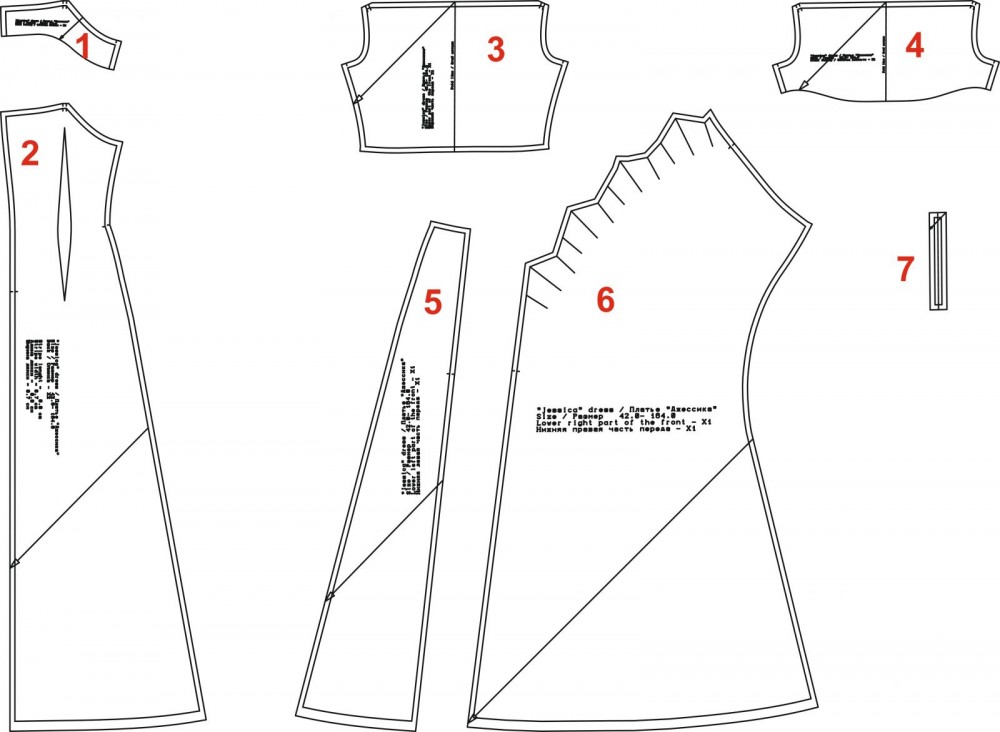 Распечатка выкроек Платье "Джессика". Инструкция по пошиву и печати выкроек Шить просто - Выкройки-