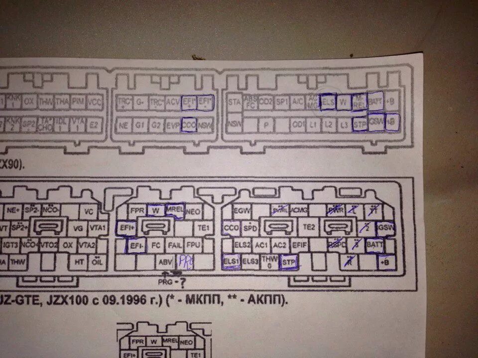 Распиновка 1jz Подключение проводки мотора 1jz-ge --- 1jz-gte vvti (начало) - Toyota Mark II (9