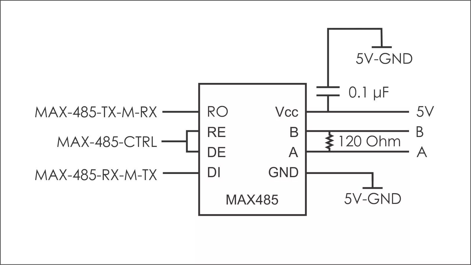 Распиновка 485 microcontroller - Is there any way to use Half Duplex RS485 without using a dedi