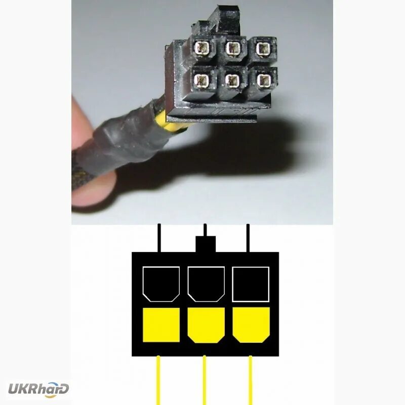 Распиновка 6 pin Фото к объявлению: модульный кабель для блока питания под видеокарту 6pin - Ukrh