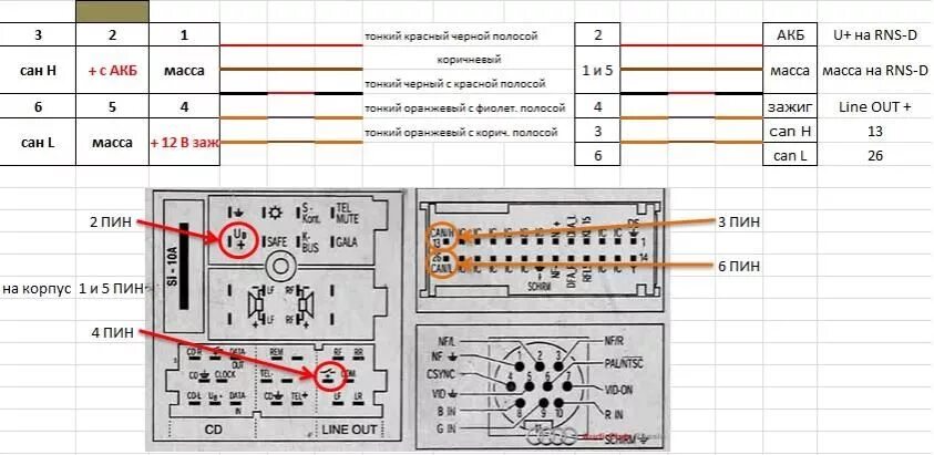 Подключение штатного сабвуфера Blaupunkt к магнитоле Concert - Audi A6 (C5), 2,5