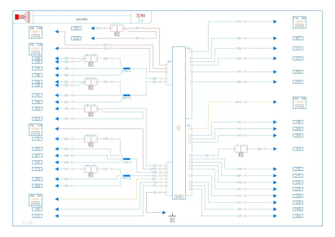 Распиновка блока комфорта Connector pinout. Ignition switch E0 E2/CHAUFO E2/CA E1/CHAUFO E1/CA