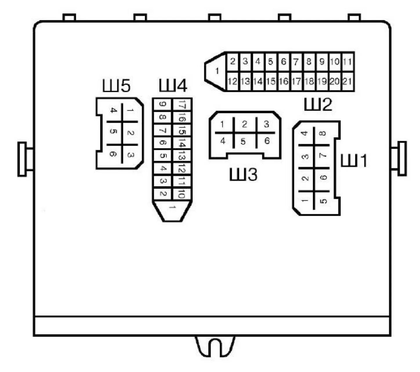 Распиновка блока предохранителей 2110 Монтажный блок 2110. Монтажные блоки автомобилей ВАЗ - конструкция, электрически