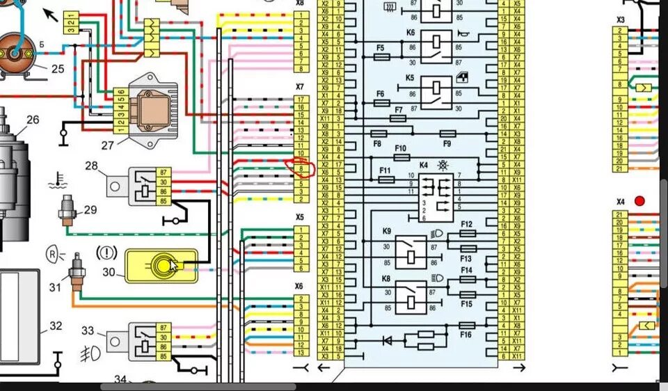 Распиновка блока ваз 2109 Горячая замена датчика температуры радиатора проверка указателя температуры приб