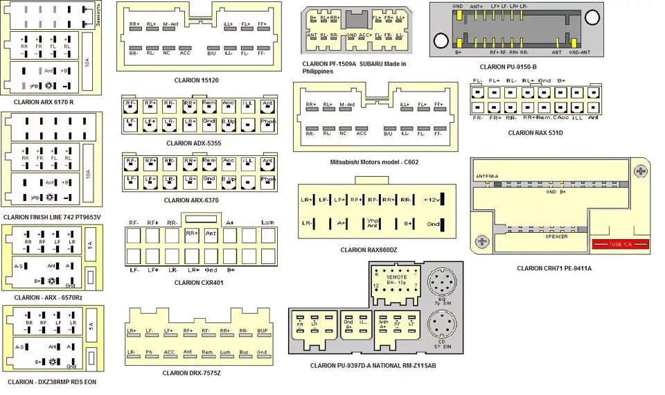 Распиновка clarion Автомагнитолы CLARION - DRIVE2