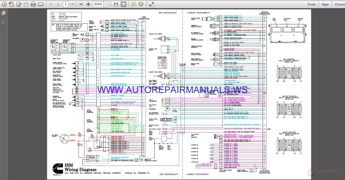 Распиновка cummins Cummins ISM Wiring Diagram Manual Auto Repair Manual Forum - Heavy Equipment For