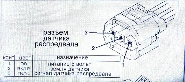 Распиновка датчика P0340 Нет сигнала с датчика положения распредвала (M) - Технический форум WJ (WG