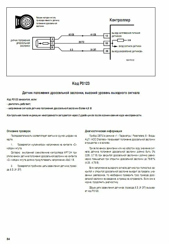 Распиновка датчика положения дроссельной Bosch MP7, 5в на сигнальном проводе ДПДЗ - По нашемаркам - Автомобильный Портал 