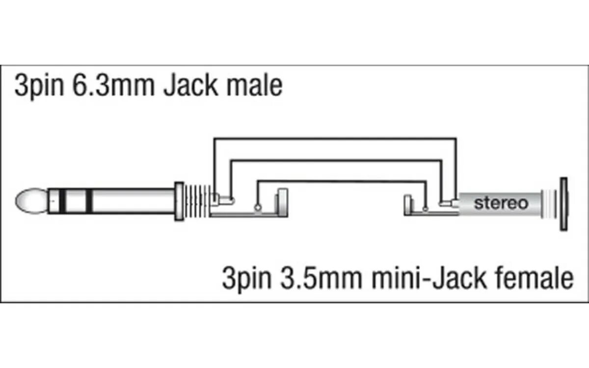 Распиновка джек DAP XGA13 - Jack/M stereo to Mini Jack/F, 3.95 CHF