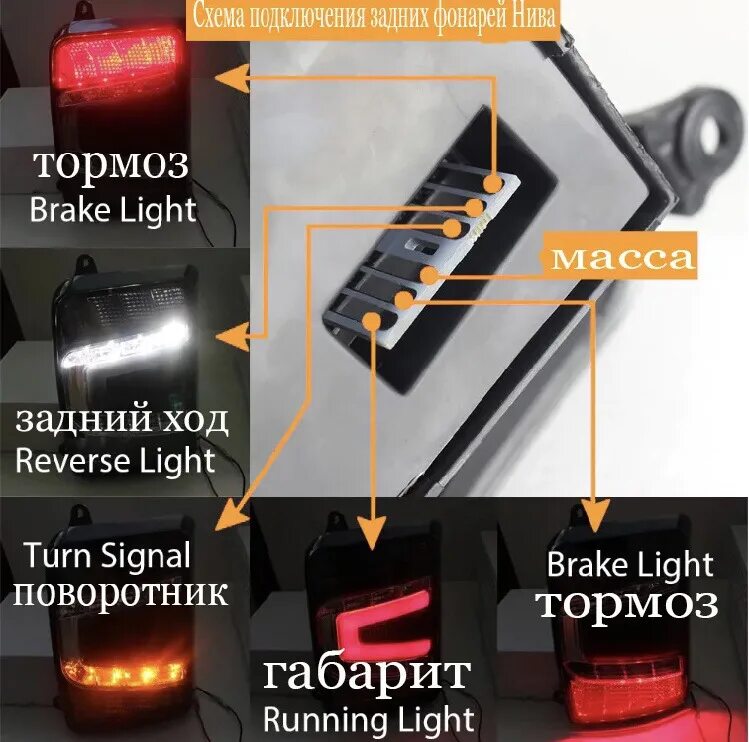 Распиновка фары нива Установка задних лед фонарей - Lada 4x4 3D, 1,7 л, 2013 года тюнинг DRIVE2