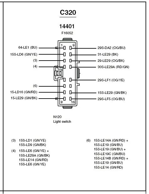 Распиновка фф2 Переключатель света фар. Что внутри - Ford Focus I Hatchback, 2 л, 2004 года эле