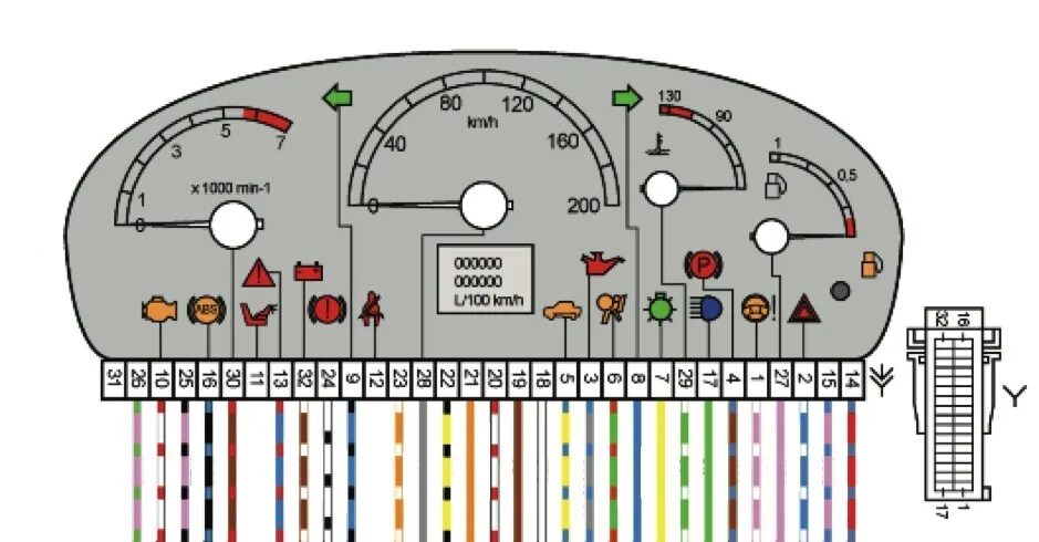 Распиновка фишки подключения панели приборов сеат альхамбра Установка бачка омывательной жидкости с датчиком - Lada 112 Coupe, 1,6 л, 2007 г