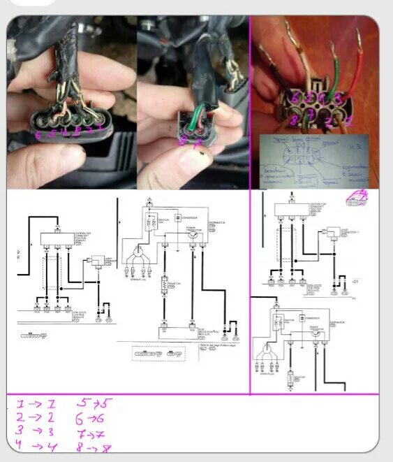 Распиновка фишки зажигания Трамблер с 6+2 на 8 пин - Nissan Primera (P11), 2 л, 1997 года запчасти DRIVE2