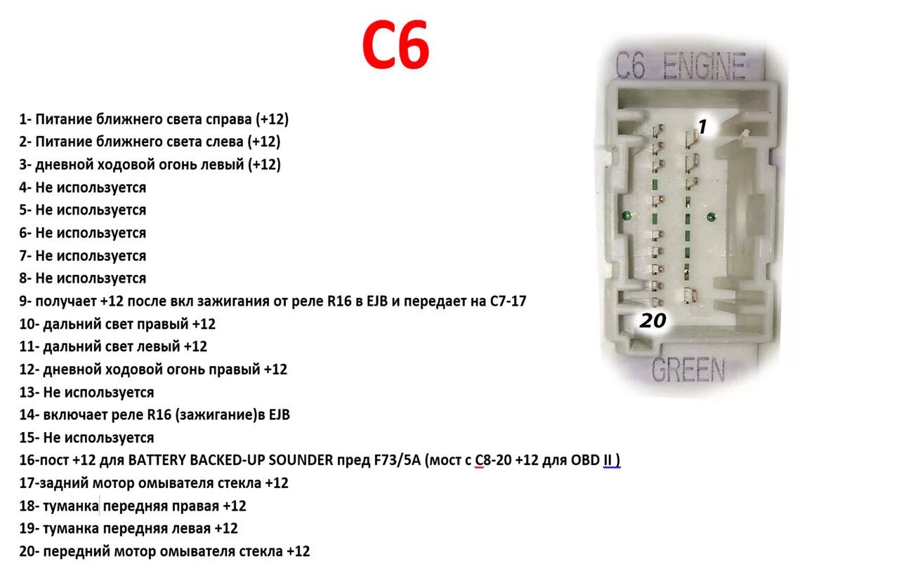 Распиновка форд фокус 3 Распиновка BCM - DRIVE2