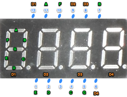 Распиновка индикатора Samle muskel afskaffe 4 digit 7 segment led display arduino Bakterie Statistikke