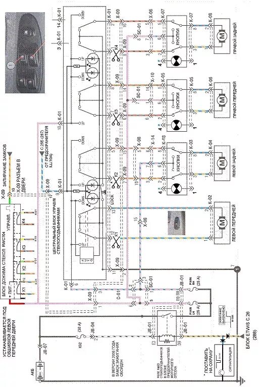 Распиновка киа спектра Электросхема стеклоподъемников Kia Spectra Kia Spectra - Форум AutoPeople