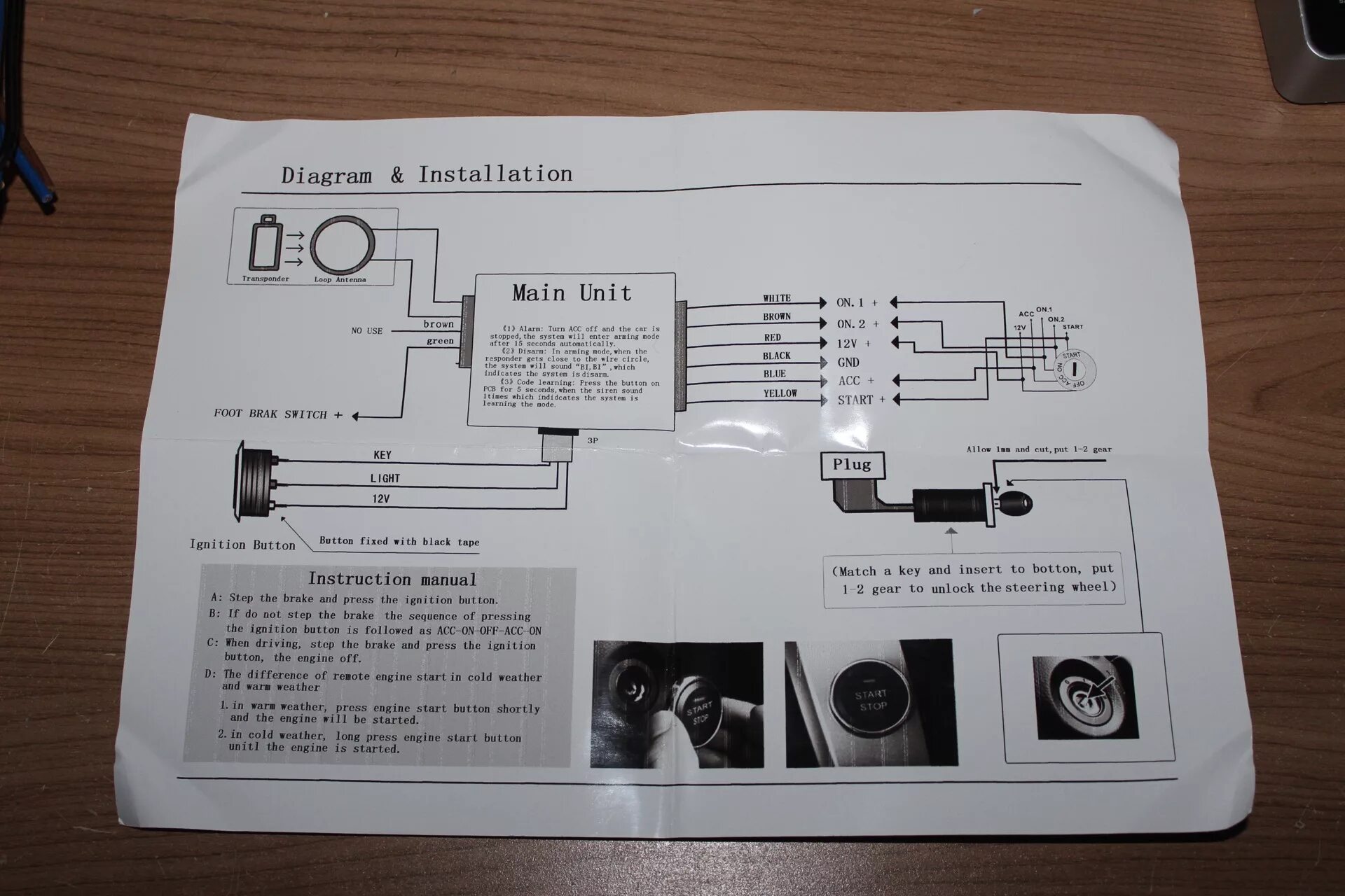 Распиновка кнопки старт Start/Stop Engine - Lada Калина универсал, 1,6 л, 2011 года тюнинг DRIVE2