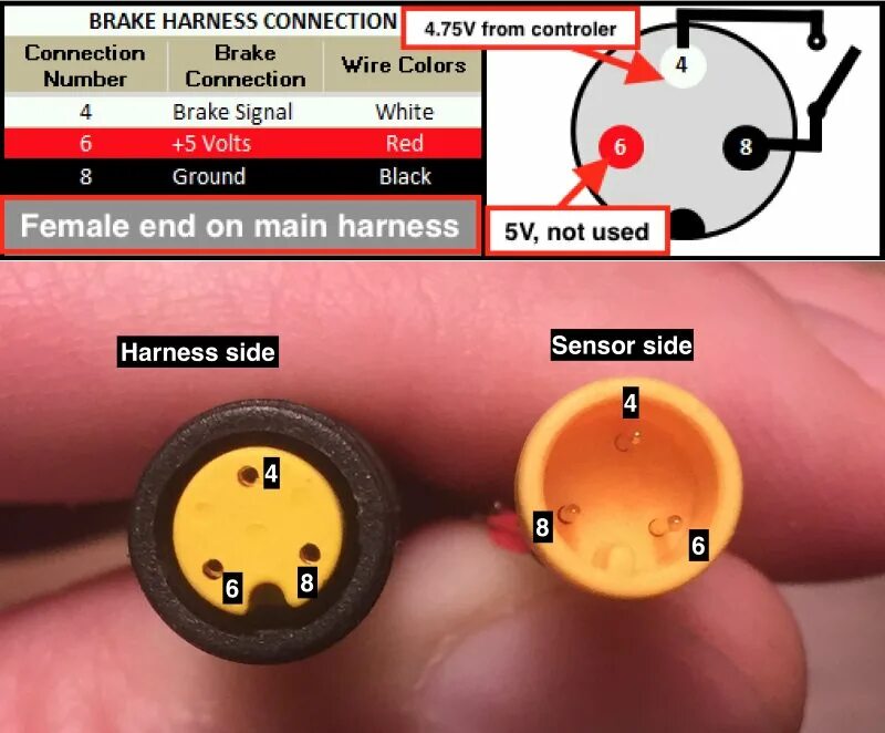 Распиновка колес Tektro Dorado sensor, new configuration