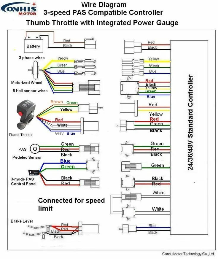 Распиновка контроллера электровелосипеда 1000 Watt Scooter Controller Wiring Diagram Electronic schematics, Electrical wi