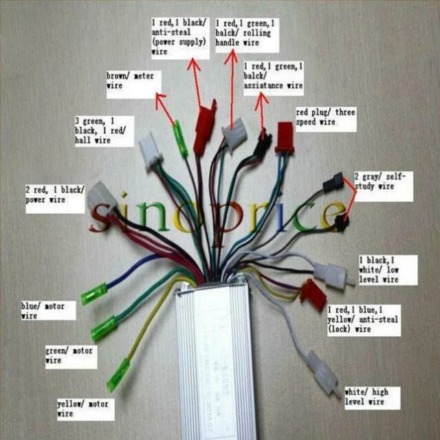 Распиновка kugoo 36 В / 48 В 350 Вт Контроллер для электроскутера или электровелосипеда не просто