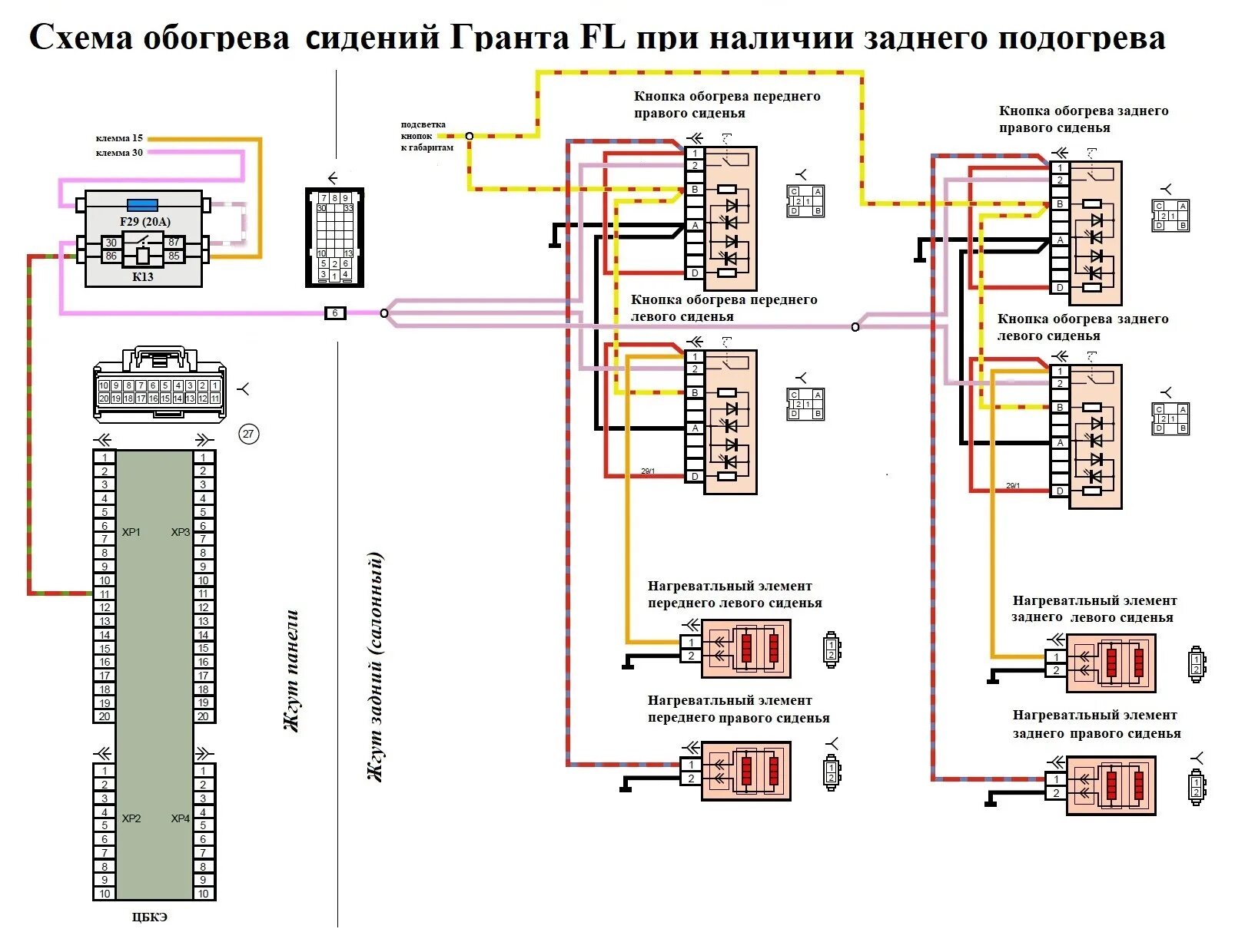 Распиновка лада гранта Для переднего подлокотника в Калину 2 - 1 Этап - Lada Калина 2 хэтчбек, 1,6 л, 2