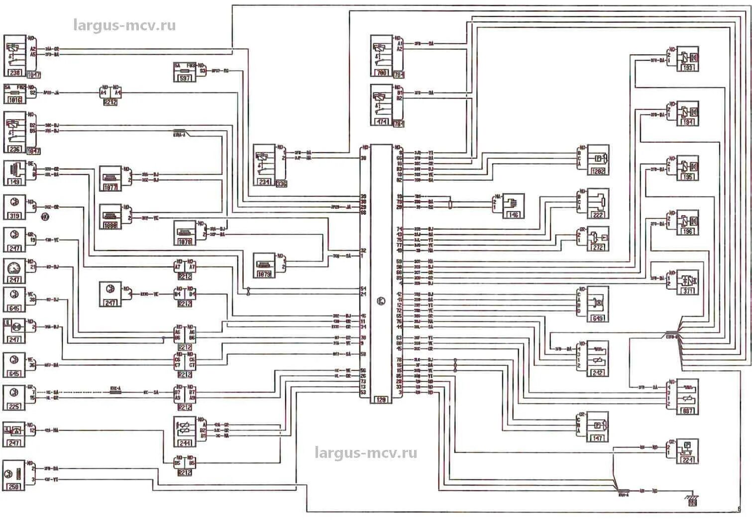 Распиновка лада ларгус Электросхемы (схемы электрических цепей) Lada Largus / Лада Ларгус