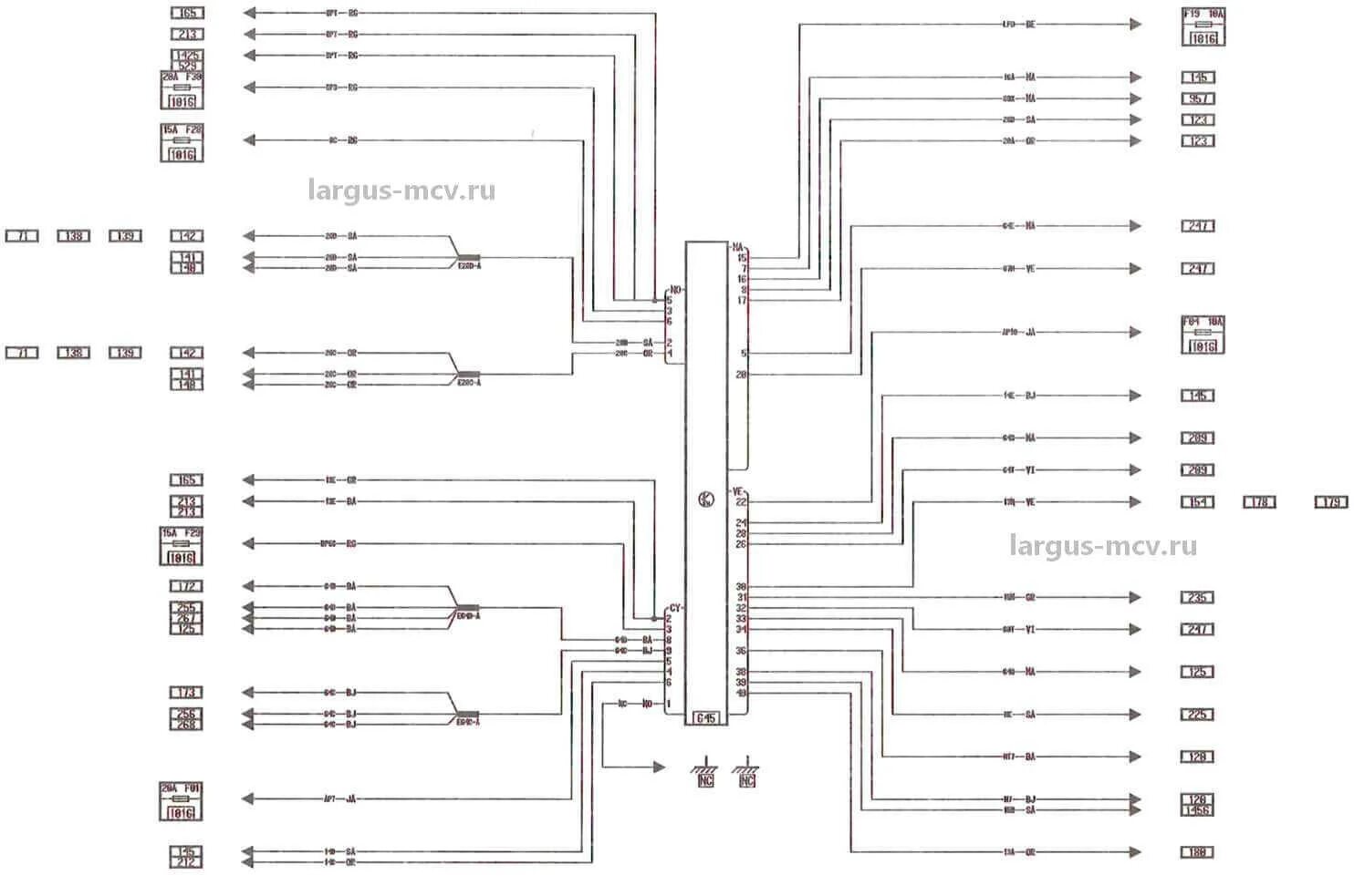 Распиновка лада ларгус Электросхемы (схемы электрических цепей) Lada Largus / Лада Ларгус