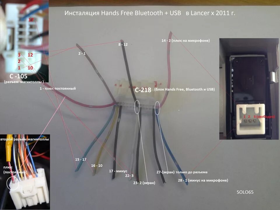 Распиновка лансер 10 Штатный Hands Free Bluetooth + USB в Lancer X 2011 г. Часть 2. - Mitsubishi Lanc