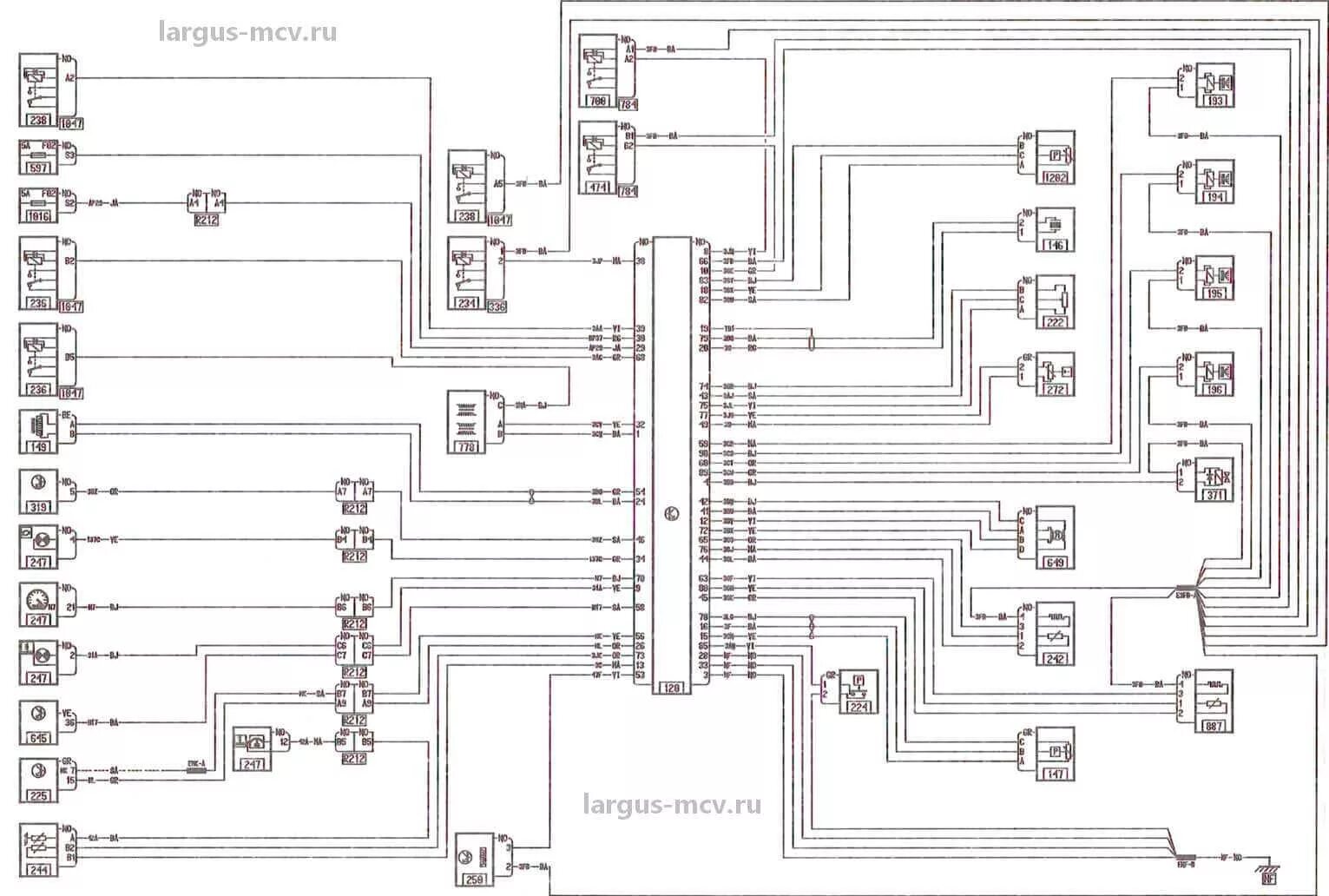Распиновка ларгус Электросхемы (схемы электрических цепей) Lada Largus / Лада Ларгус